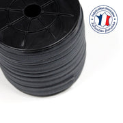 Bobine de 100m de passepoil gris anthracite, 100% coton, 14mm de large - TissusPapi.com