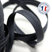 Bobine de 100m de passepoil gris anthracite, 100% coton, 14mm de large - TissusPapi.com