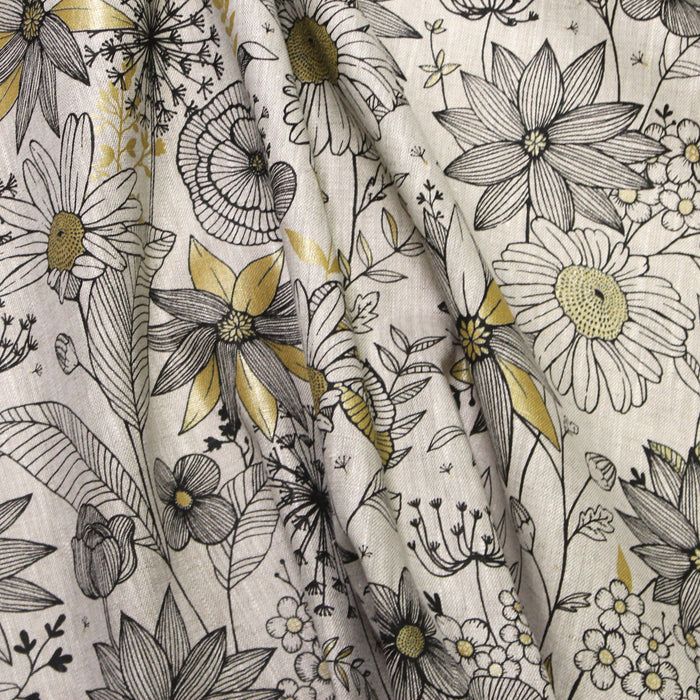Figures de fleurs à motifs - Tissu en lin avec enveloppe - Faire