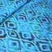 Tissu coton demi natté IKAT INDIEN imprimé traditionnel : bleu/vert ou rouge/jaune - MADE IN INDIA - TissusPapi.com
