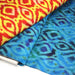 Tissu coton demi natté IKAT INDIEN imprimé traditionnel : bleu/vert ou rouge/jaune - MADE IN INDIA - TissusPapi.com