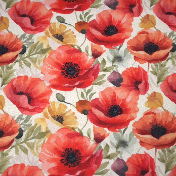 Tissu cotonnade les coquelicots - COLLECTION FLORALE - OEKO-TEX