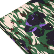 Tissu coton demi - natté SEVENTIES, fleuri vert violet - OEKO - TEX STANDARD 100 - TissusPapi.com