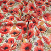 Tissu cotonnade les coquelicots - COLLECTION FLORALE - OEKO - TEX - TissusPapi.com