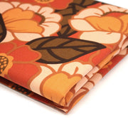 Tissu coton demi - natté SEVENTIES, fleuri rouille rose vert - OEKO - TEX STANDARD 100 - TissusPapi.com