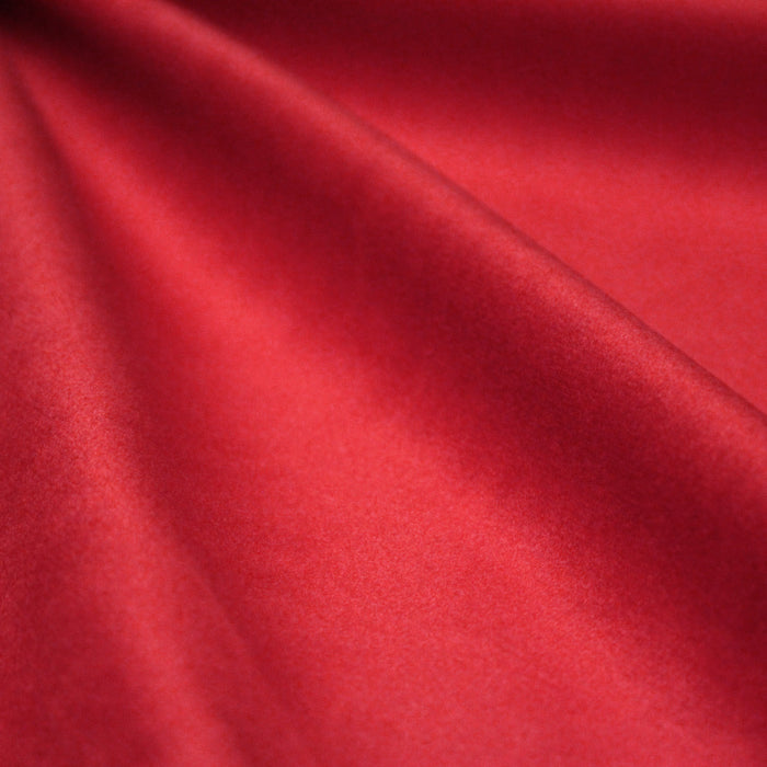 Tissu Velours ras rouge cerise - OEKO-TEX