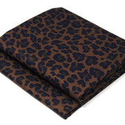 Tissu gabardine de coton LEOPARD tons marron chocolat - OEKO - TEX - TissusPapi.com