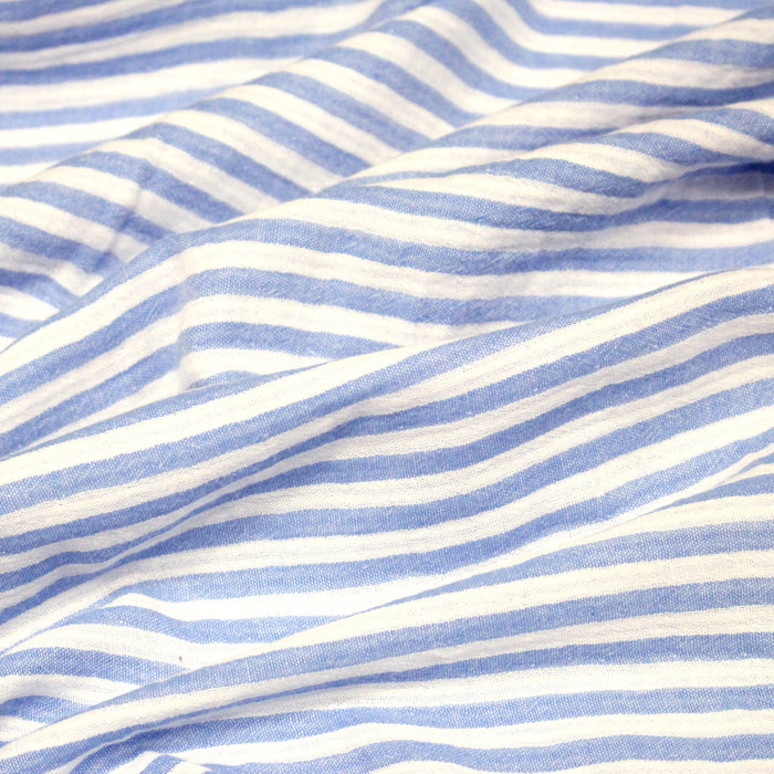 Tissu double gaze coton rayée recto verso : nombreuses couleurs ! OEKO-TEX