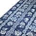 Tissu coton fin imprimé INDIENNES, bleu aux fleurs, frises et motifs géométriques bleu ciel et blancs - TissusPapi.com
