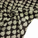 Tissu coton fin imprimé INDIENNES, noir aux fleurs tradtionnelles écrues - TissusPapi.com