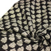 Tissu coton fin imprimé INDIENNES, noir aux fleurs tradtionnelles écrues - TissusPapi.com