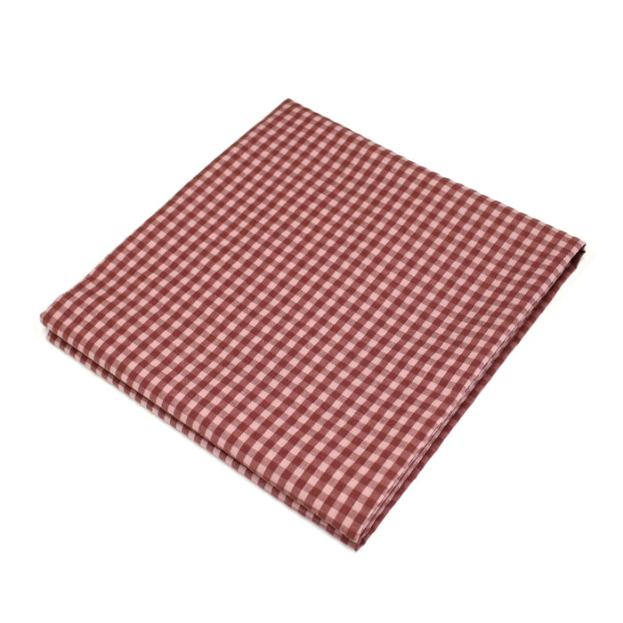 Tissu seersucker coton Vichy rose & prune - STANDARD 100 OEKO-TEX