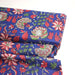 Tissu coton fin imprimé INDIENNES, bleu roi aux fleurs traditionnelles rouge magenta, vertes et écrues - TissusPapi.com