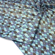 Tissu cotonnade motif vagues japonaises Seigaiha dorées : nombreuses couleurs - COLLECTION JAPON DORÉ - TissusPapi.com