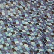 Tissu cotonnade motif vagues japonaises Seigaiha dorées : nombreuses couleurs - COLLECTION JAPON DORÉ - TissusPapi.com