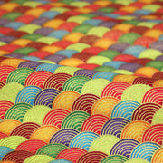 Tissu cotonnade motif vagues japonaises Seigaiha dorées : nombreuses couleurs - COLLECTION JAPON DORÉ - TissusPapi.com