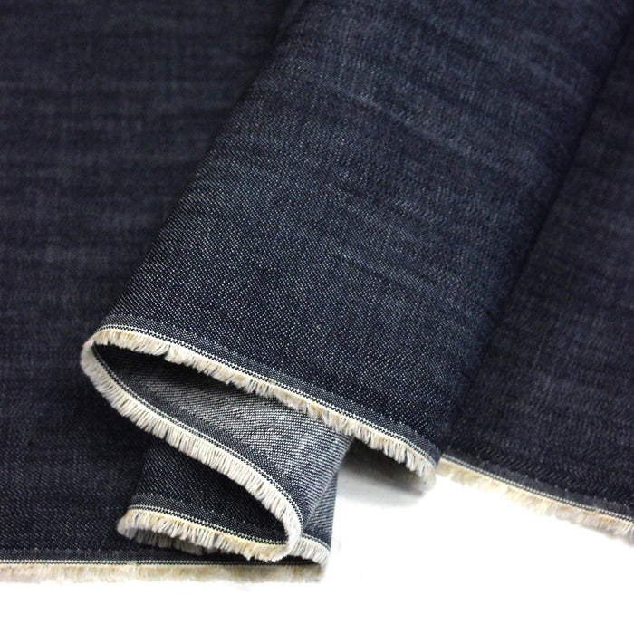 Tissu denim italien brut 100% coton bleu jean, 260gr/m2 - Fabrication italienne - TissusPapi.com