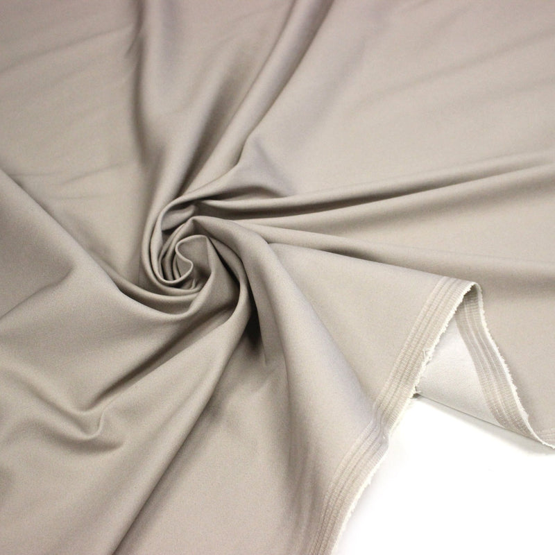 Tissu DENIM de coton élasthanne fin, sable - Fabrication italienne - TissusPapi.com