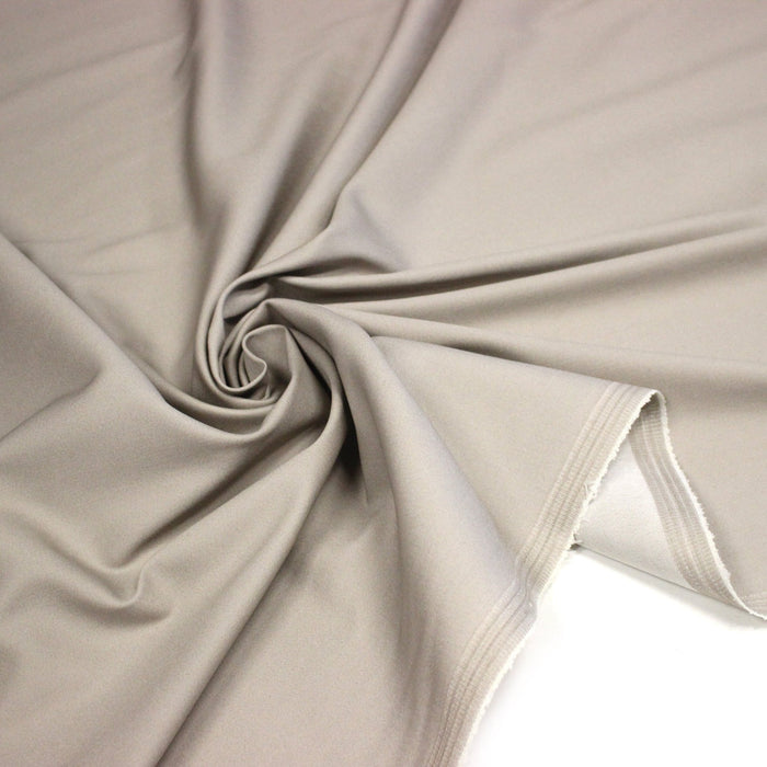 Tissu DENIM de coton élasthanne fin, sable - Fabrication italienne - TissusPapi.com