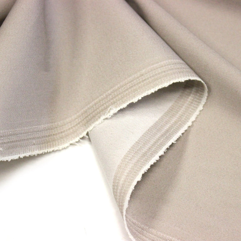 Tissu DENIM de coton élasthanne fin, sable - Fabrication italienne - TissusPapi.com