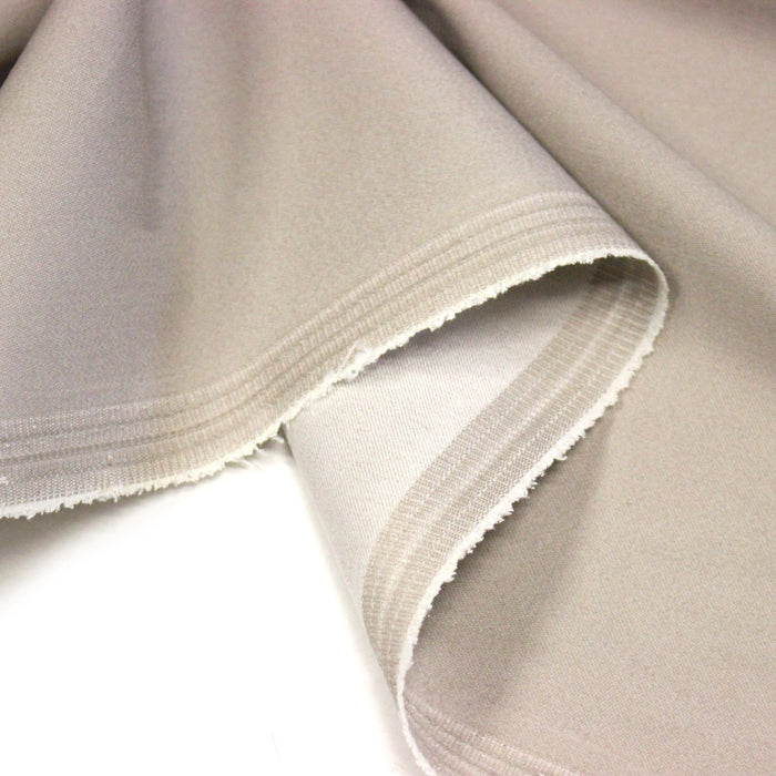 Tissu DENIM de coton élasthanne fin, sable - Fabrication italienne - TissusPapi.com