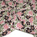 Tissu velours milleraies imprimé SEVENTIES, fleuri rose & aubergine, feuilles vertes - STANDARD 100 OEKO - TEX - TissusPapi.com