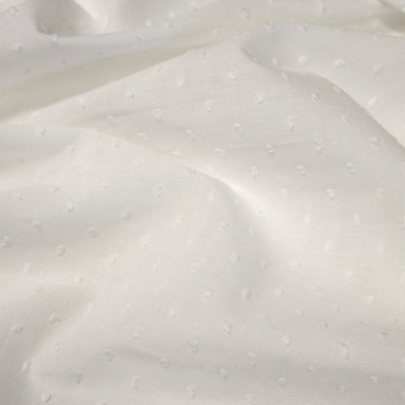 Tissu Plumetis de coton 100% coton : blanc, bleu, vert, parme... - TissusPapi.com