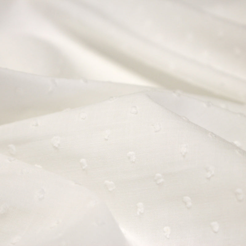 Tissu Plumetis de coton 100% coton : blanc, bleu, vert, parme... - TissusPapi.com