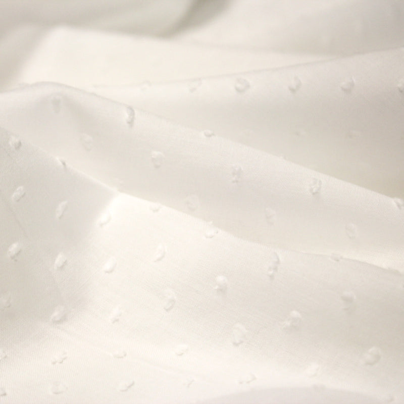 Tissu Plumetis de coton 100% coton : blanc, bleu, vert, parme... - TissusPapi.com
