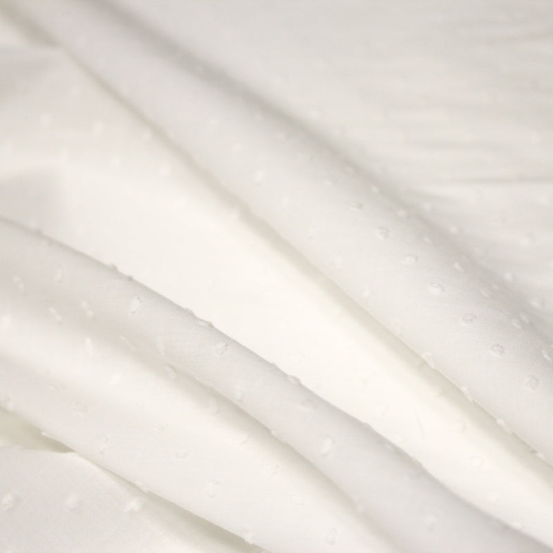 Tissu Plumetis de coton 100% coton : blanc, bleu, vert, parme... - TissusPapi.com