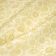Tissu cotonnade jaune aux fleurs stylisées 70s jaunes - COLLECTION SEVENTIES - TissusPapi.com