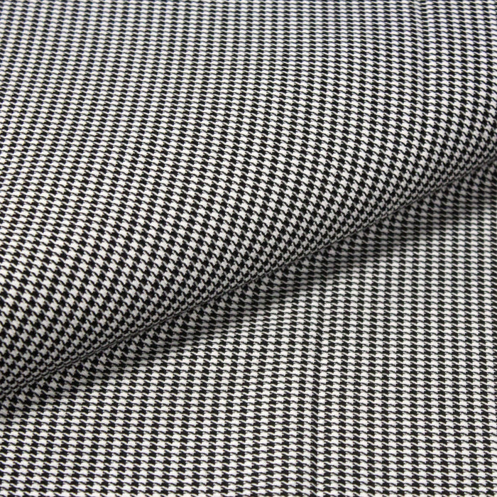 Tissu habillement Motif Pied de poule noir et blanc