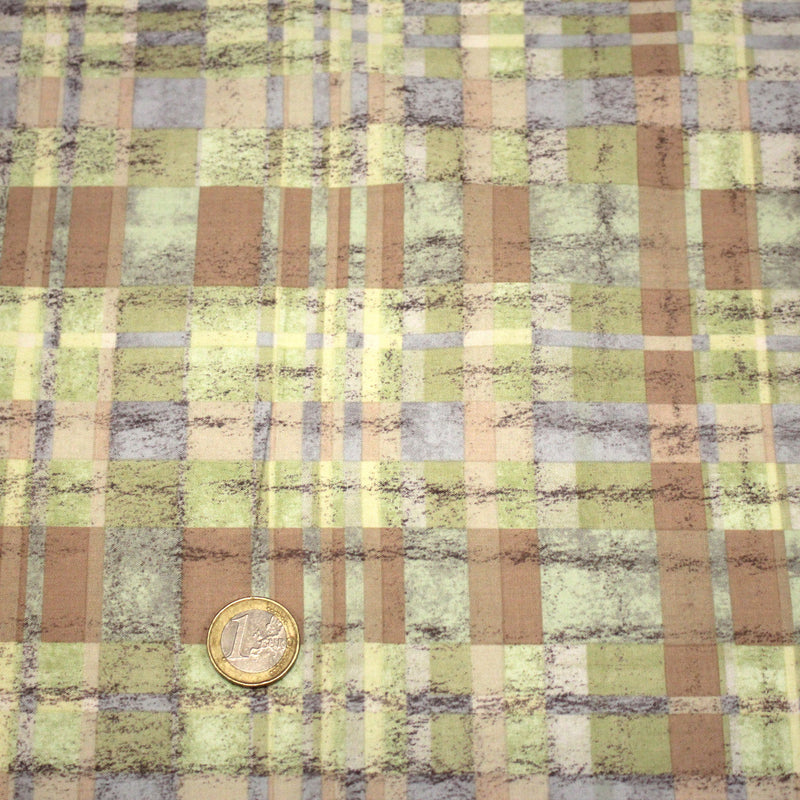 Tissu cotonnade motif PAPIER PEINT SEVENTIES : trois couleurs dispo - TissusPapi.com
