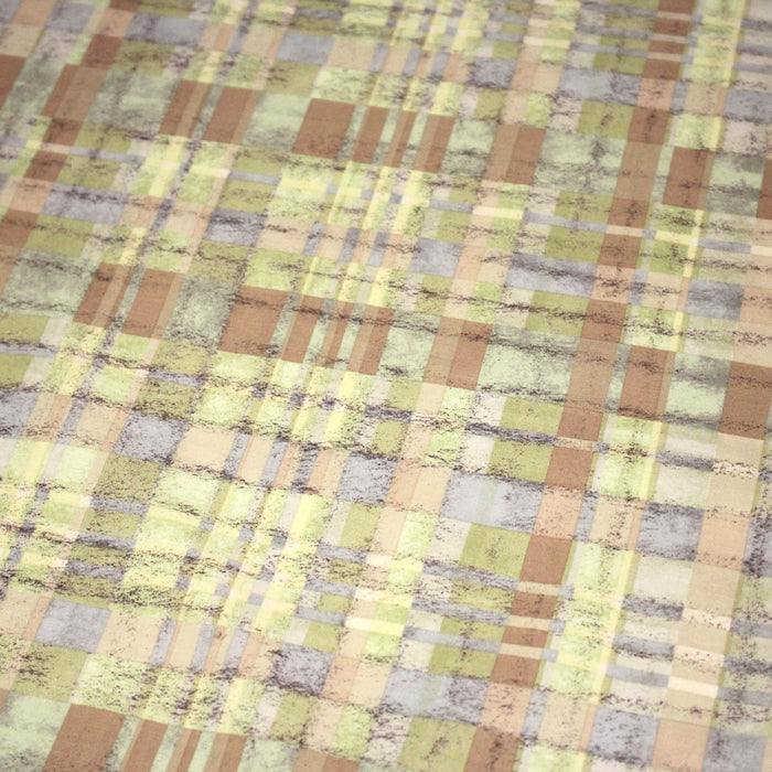 Tissu cotonnade motif PAPIER PEINT SEVENTIES : trois couleurs dispo