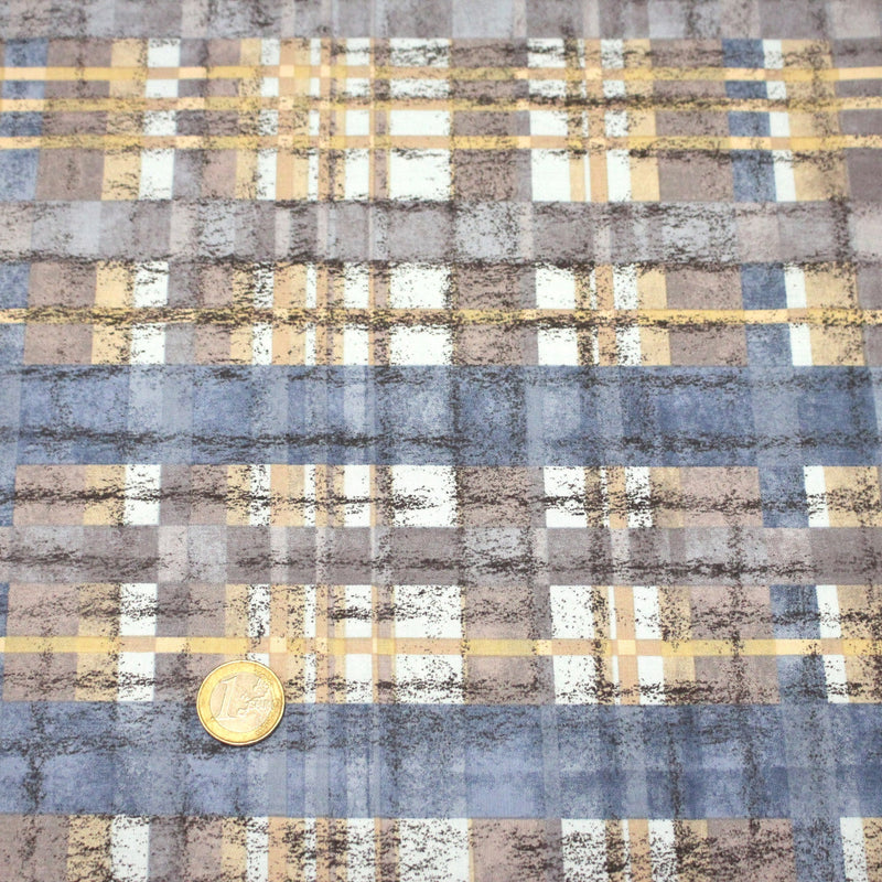 Tissu cotonnade motif PAPIER PEINT SEVENTIES : trois couleurs dispo - TissusPapi.com