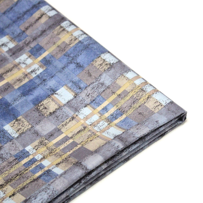 Tissu cotonnade motif PAPIER PEINT SEVENTIES : trois couleurs dispo