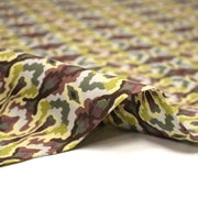 Tissu cotonnade, motif psyché marron & vert - COLLECTION SEVENTIES - STANDARD 100 OEKO - TEX - TissusPapi.com