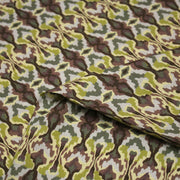 Tissu cotonnade, motif psyché marron & vert - COLLECTION SEVENTIES - STANDARD 100 OEKO - TEX - TissusPapi.com