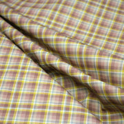 Tissu cotonnade, aux carreaux bleus roses et jaunes - STANDARD 100 OEKO - TEX - TissusPapi.com