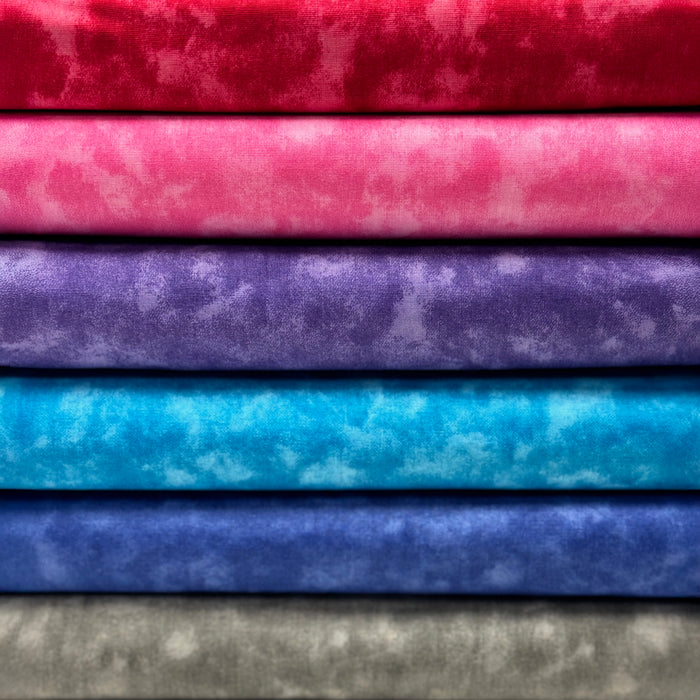 Tissu cotonnade faux-uni marbré pour patchwork & habillement : nombreuses couleurs !