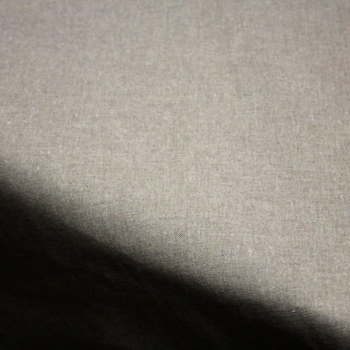 Tissu Chambray de coton couleur lin naturel