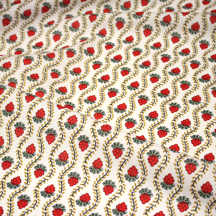 Tissu INDIENNES PROVENCALES cotonnade fleurie, 4 couleurs disponibles - OEKO-TEX STANDARD 100