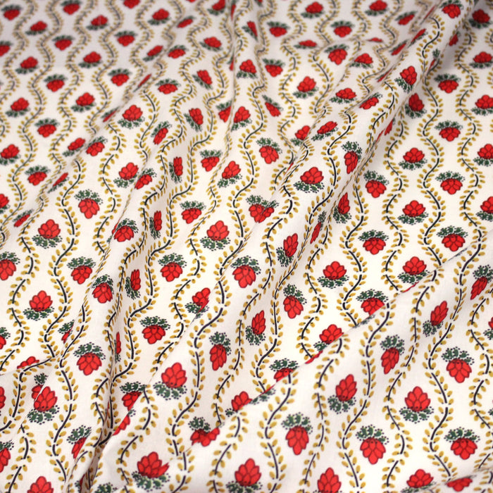 Tissu INDIENNES PROVENCALES cotonnade fleurie, 4 couleurs disponibles - OEKO-TEX STANDARD 100