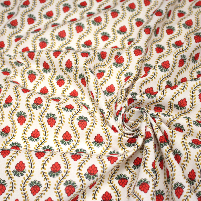 Tissu INDIENNES PROVENCALES cotonnade fleurie, 4 couleurs disponibles - OEKO-TEX STANDARD 100