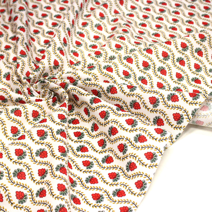 Tissu INDIENNES PROVENCALES cotonnade fleurie, 4 couleurs disponibles - OEKO-TEX STANDARD 100