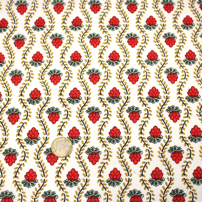 Tissu INDIENNES PROVENCALES cotonnade fleurie, 4 couleurs disponibles - OEKO-TEX STANDARD 100