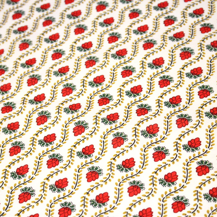Tissu INDIENNES PROVENCALES cotonnade fleurie, 4 couleurs disponibles - OEKO-TEX STANDARD 100