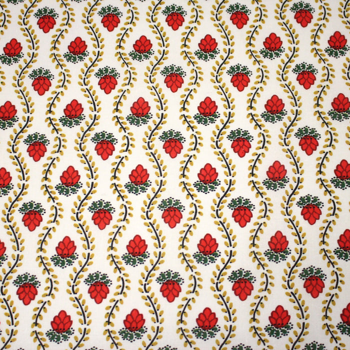 Tissu INDIENNES PROVENCALES cotonnade fleurie, 4 couleurs disponibles - OEKO-TEX STANDARD 100
