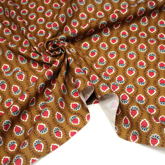 Tissu INDIENNES PROVENCALES cotonnade fleurie, 4 couleurs disponibles - OEKO-TEX STANDARD 100