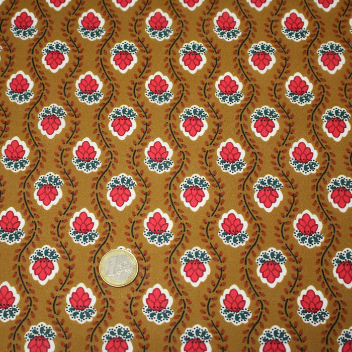 Tissu INDIENNES PROVENCALES cotonnade fleurie, 4 couleurs disponibles - OEKO-TEX STANDARD 100